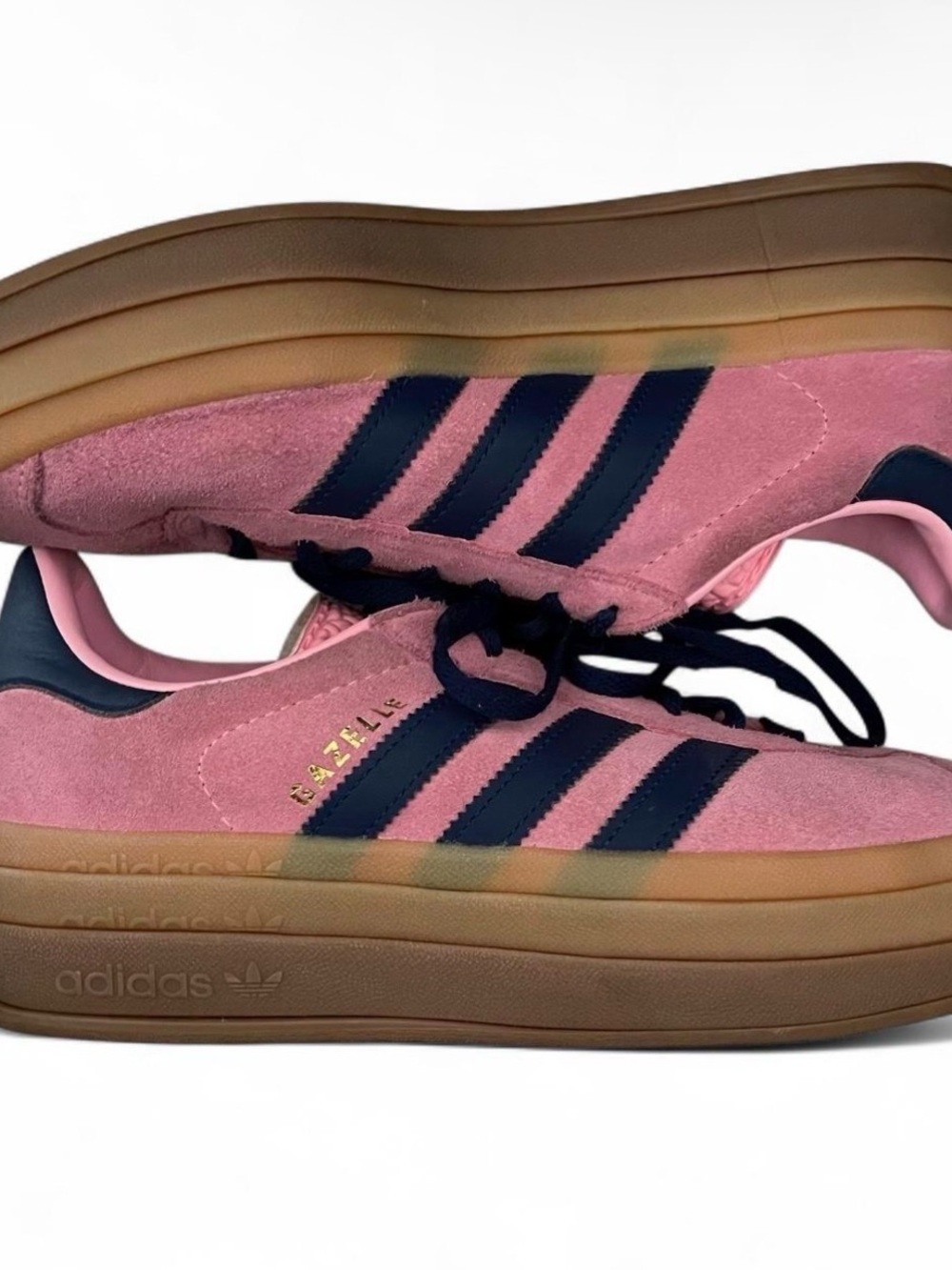 Adidas Gazelle Bold Pink Navy Gum Platform Sneakers Womens 8.5